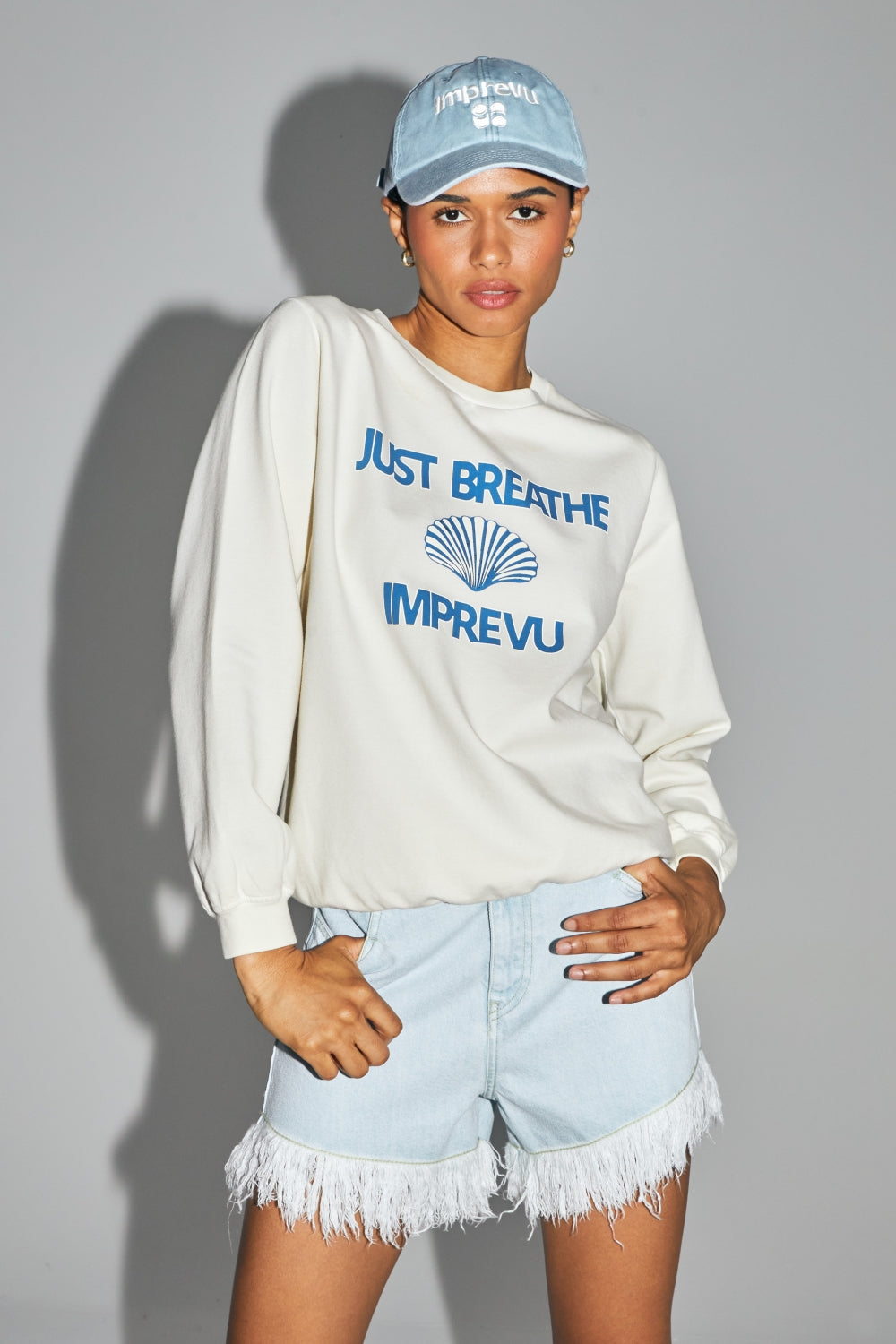 The Eddie Calico Sweatshirt In Natural Organic Cotton Made In Portugal