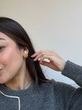 Boucles D’Oreilles Napier Vintage - Gouttes Sculptées Dorées