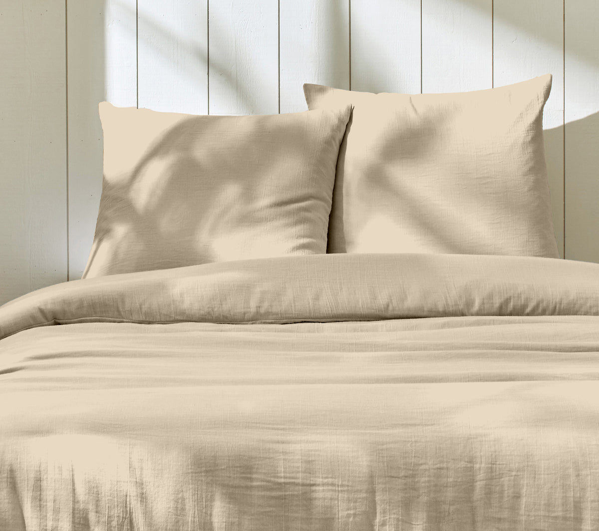 Complete Bedding Set - 100% Cotton Gauze - Linen Colour