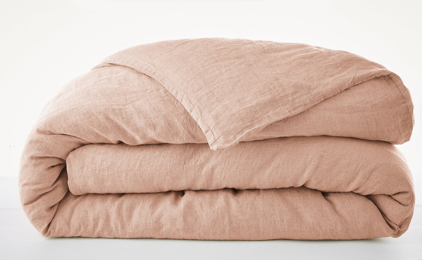 Soline - Duvet Cover - Washed Linen - Dusty Pink