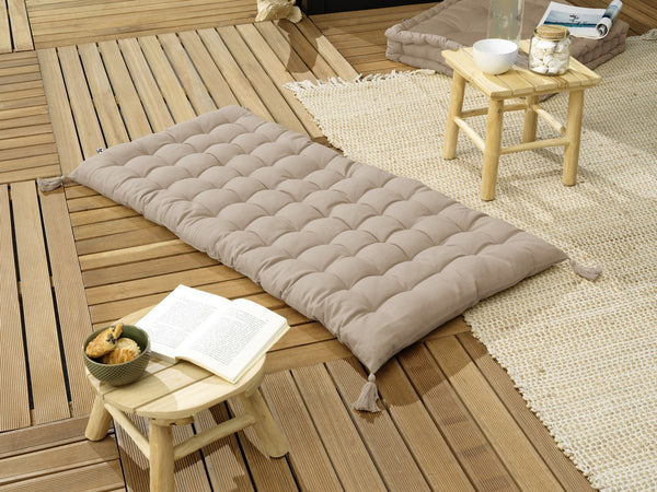 Kala Ficelle - Matelas De Sol Avec Pompons - Coton Uni