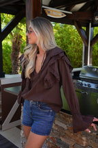 Blouse Volantée Artur - Chocolat