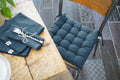 Kala - Assise Matelassée - Coton Uni - Bleu Jean