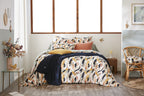 Julia - Reversible Duvet Cover - Printed Cotton Gauze - Eucalyptus