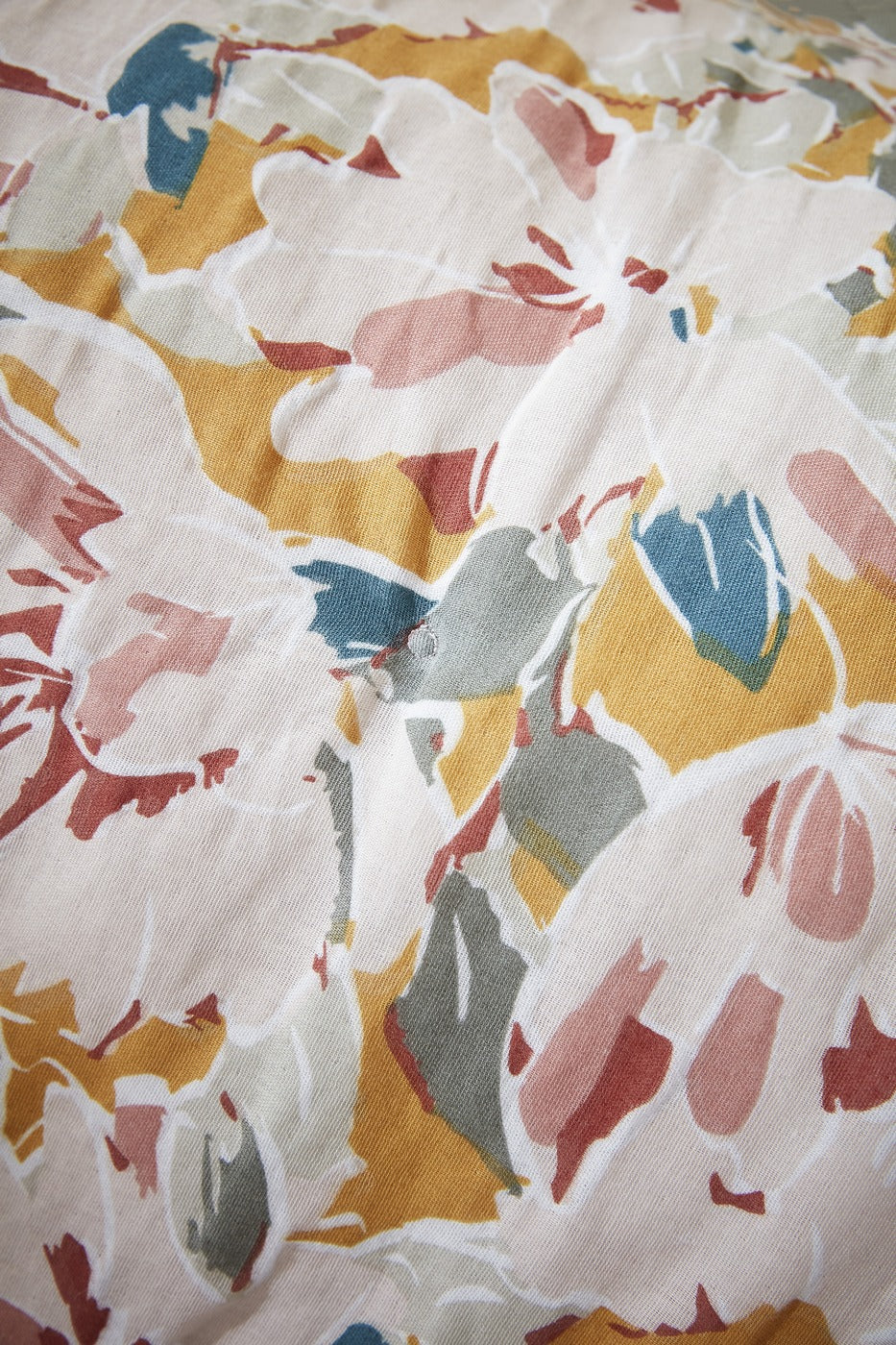 Reversible Duvet Cover - Printed Cotton Gauze - Clarence - Sea Green