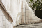 Gaïa Match - Housse De Couette Réversible - Double Gaze De Coton Tissée Teinte - Pampa