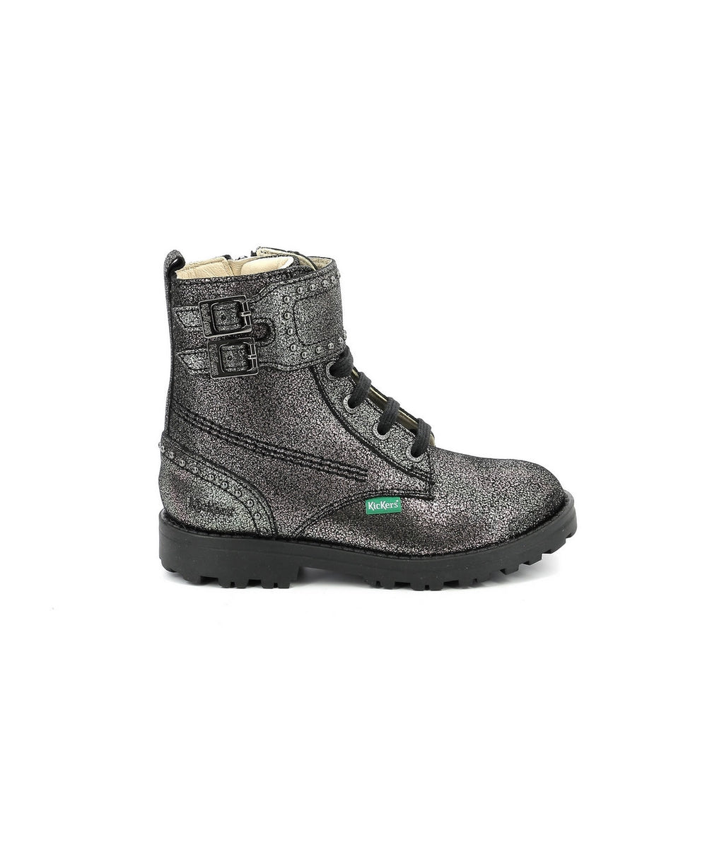 Kickers - Botines Groorock - Gris oscuro - Niño