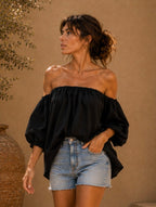 Top Carmen - Negro