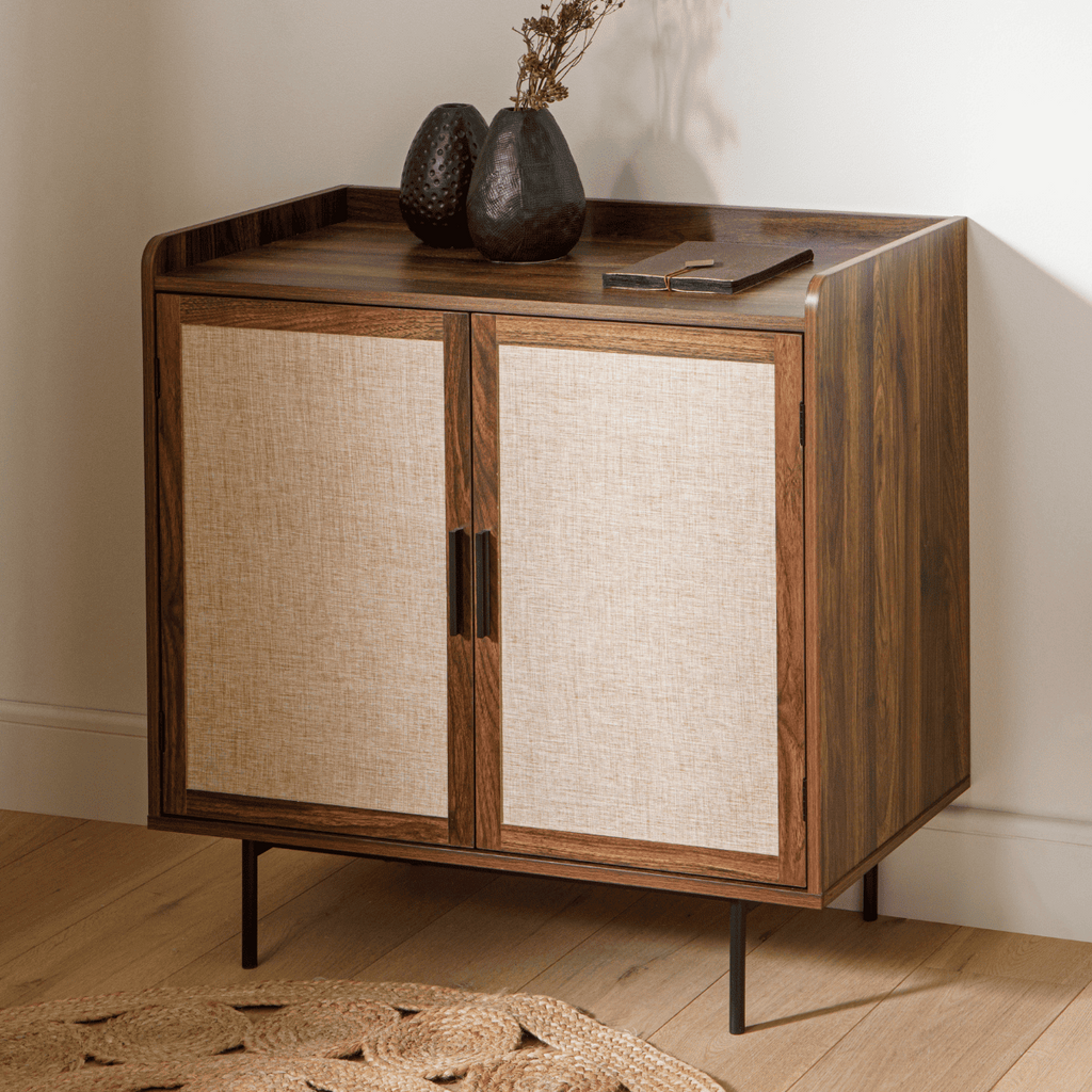 Jetson - Buffet 2 Portes - Tissu & Noyer