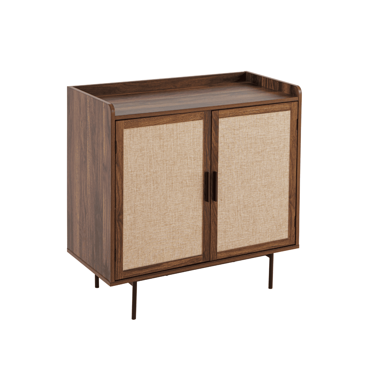 Jetson - Buffet 2 Portes - Tissu & Noyer
