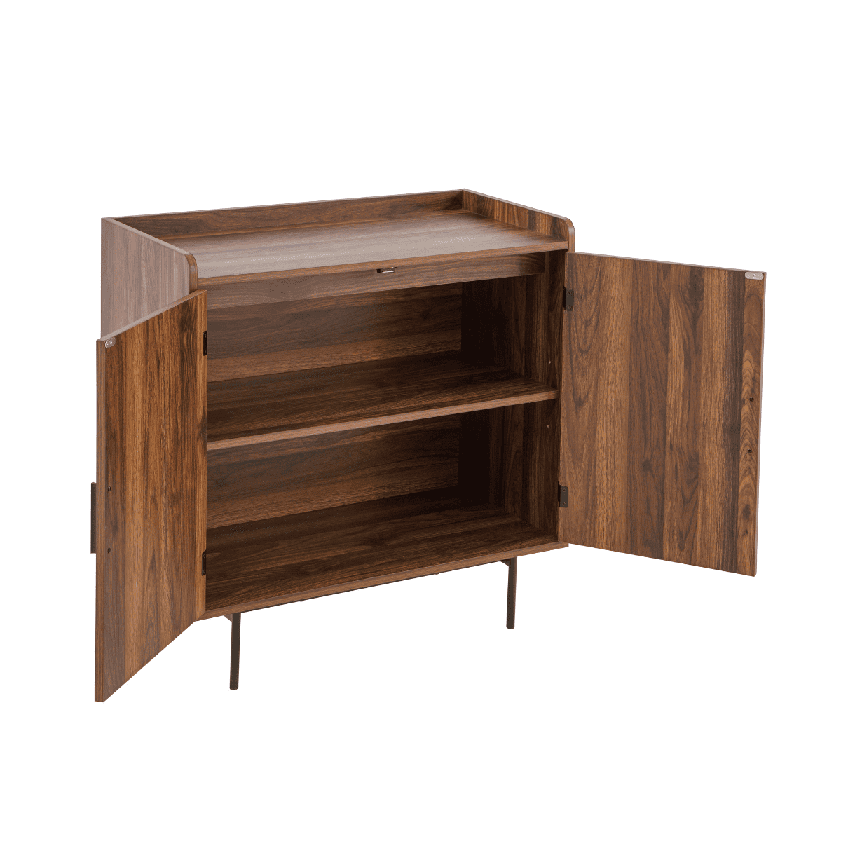 Jetson - Buffet 2 Portes - Tissu & Noyer