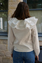Joséphine Large Collar Blouse White