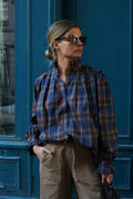 Chemise Elisabeth Carreaux Marine