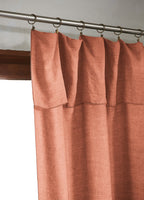 Lysandre - Rideau Ajustable + Anneaux Pince Lyocell Uni Lysandre - Terracotta