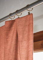 Lysandre - Rideau Ajustable + Anneaux Pince Lyocell Uni Lysandre - Terracotta