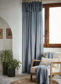 Adjustable Curtain + Clip Rings Lyocell Uni Lysandre - Stone