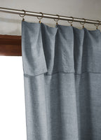 Adjustable Curtain + Clip Rings Lyocell Uni Lysandre - Stone
