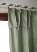 Adjustable Curtain + Lyocell Clip Rings Plain Lysandre - Thyme