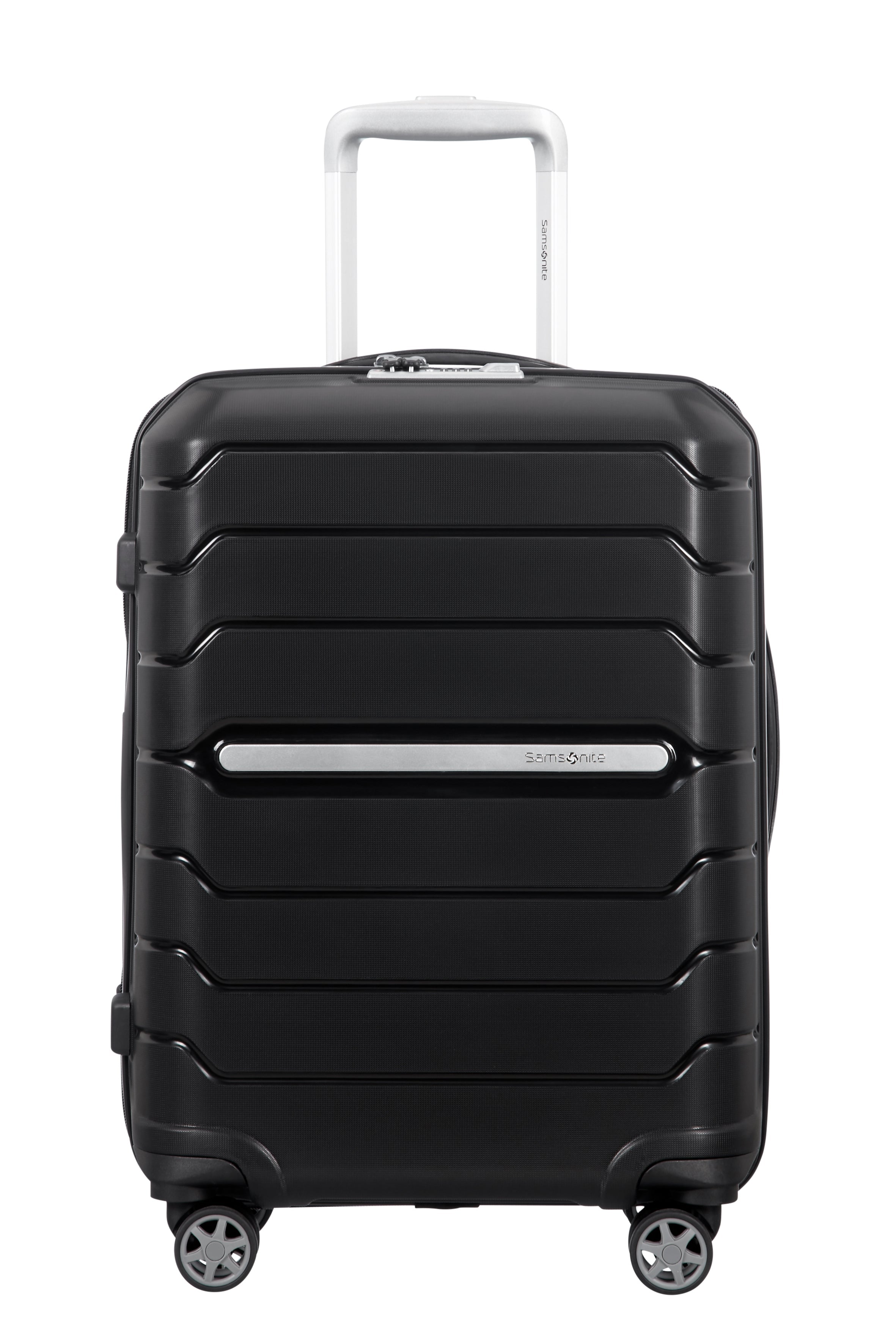 Expandable Cabin Suitcase With 4 Wheels - Flux - Black
