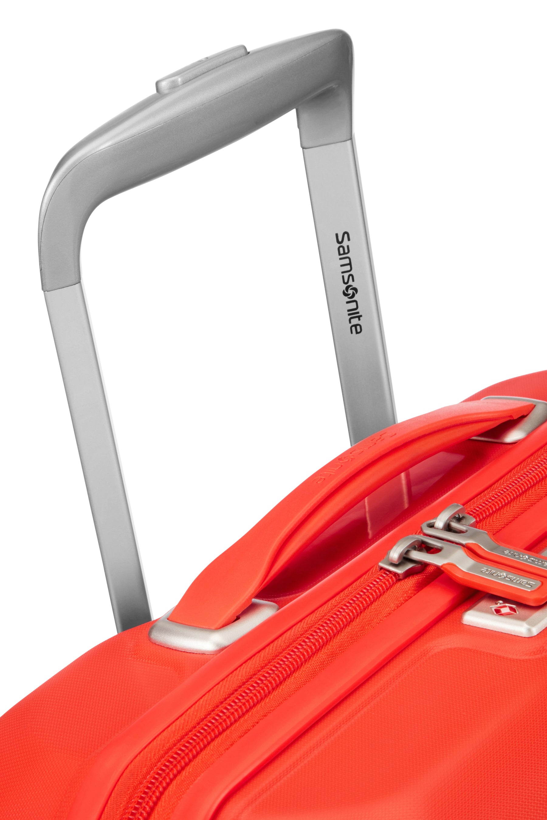 Expandable 4-Wheel Cabin Suitcase - Flux - Tangerine Red