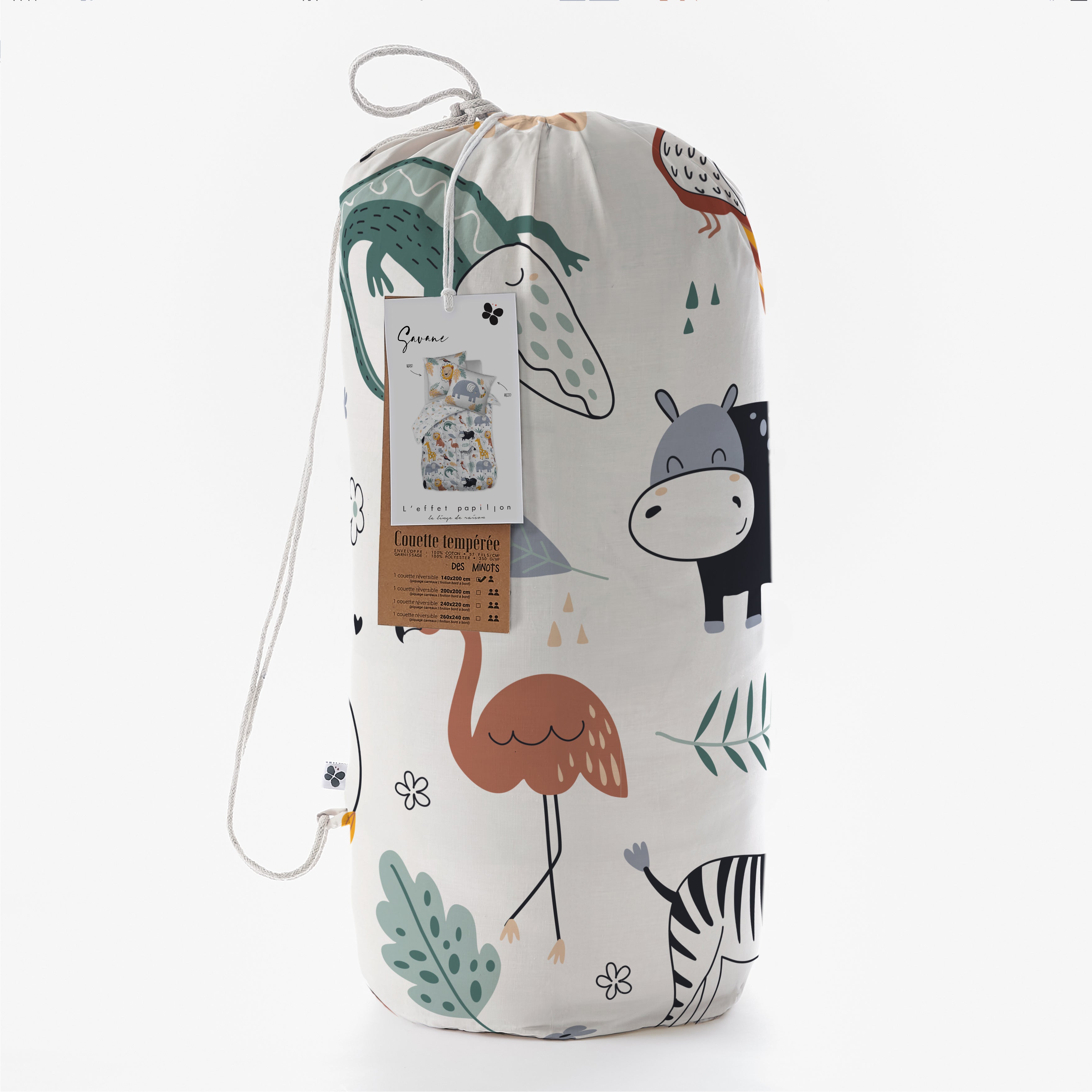 Printed Duvet + Pillowcases - Printed Cotton - Savannah