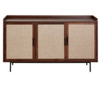 Jetson - Buffet 3 Portes - Tissu & Noyer