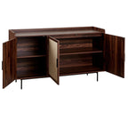 Jetson - Buffet 3 Portes - Tissu & Noyer