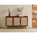 Jetson - Buffet 3 Portes - Tissu & Noyer