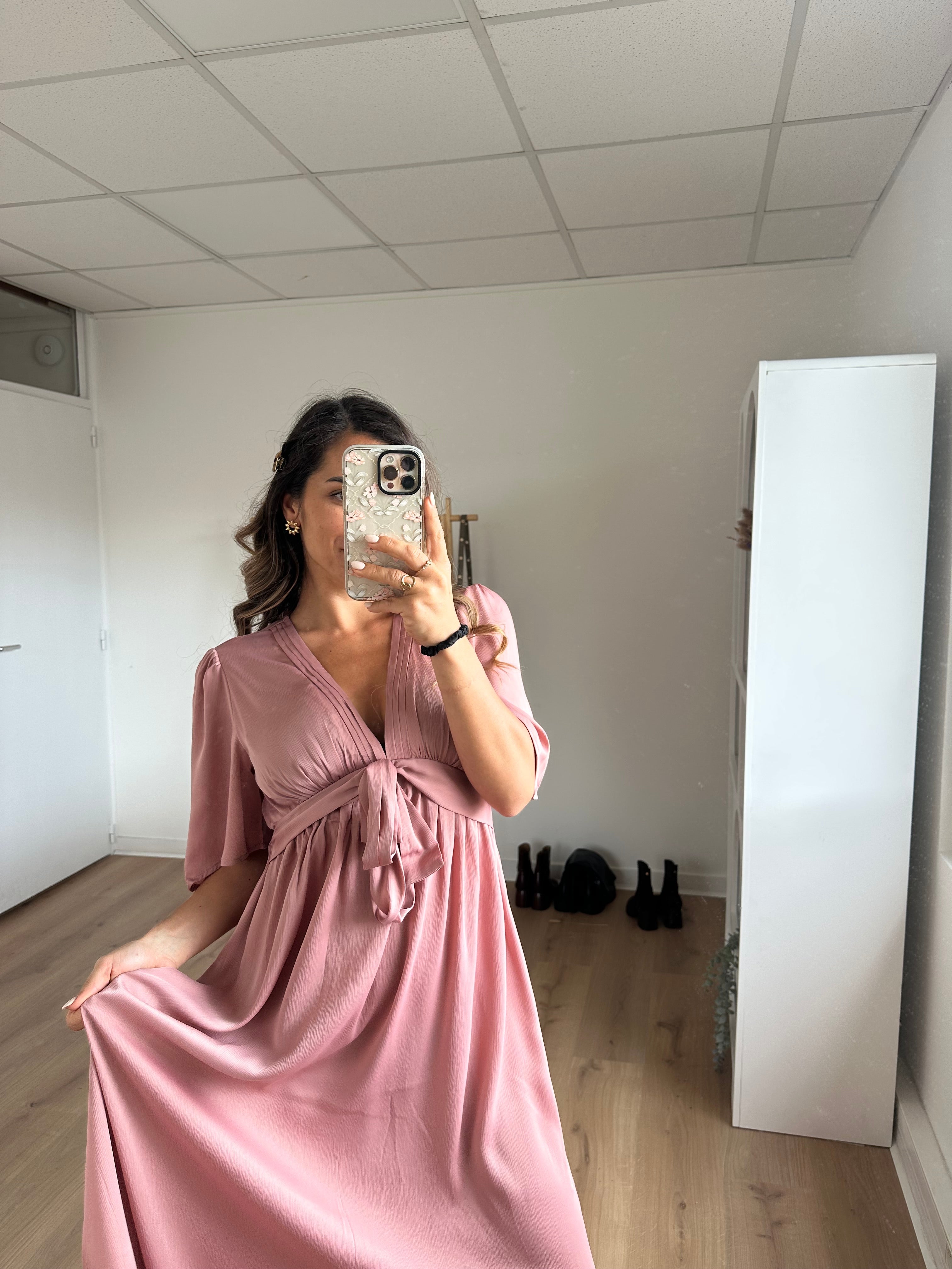 Suzy Long Dress Old Pink