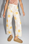 Pantalones Rami De Algodón Estampado Helios Hecho En Italia