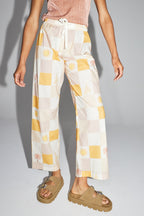Pantalones Rami De Algodón Estampado Helios Hecho En Italia