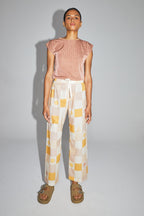 Pantalones Rami De Algodón Estampado Helios Hecho En Italia