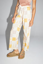 Pantalones Rami De Algodón Estampado Helios Hecho En Italia