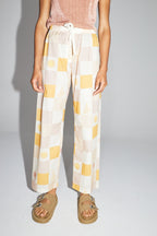Pantalones Rami De Algodón Estampado Helios Hecho En Italia