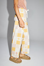 Pantalones Rami De Algodón Estampado Helios Hecho En Italia