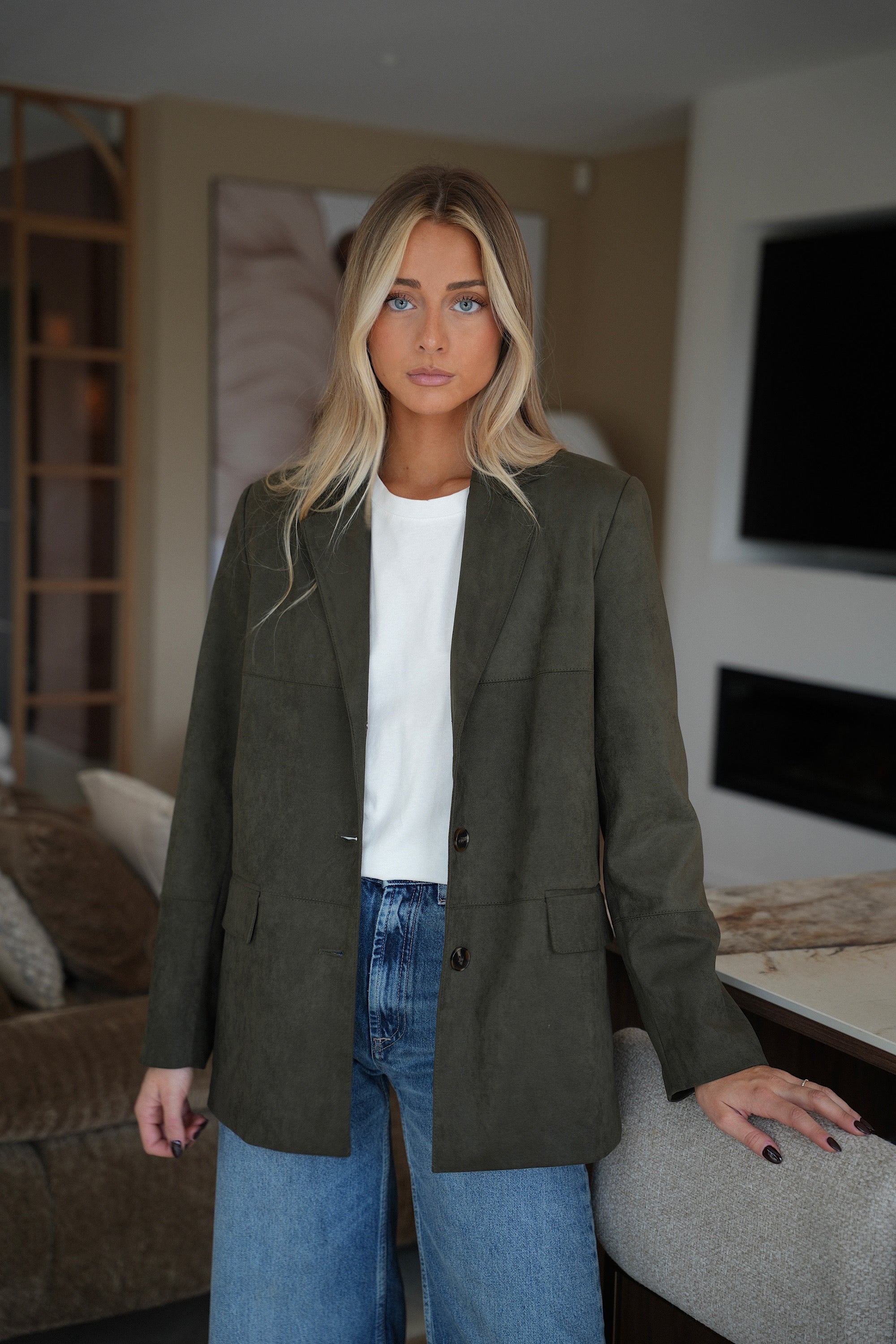 Veste Suédée Marylin - Kaki