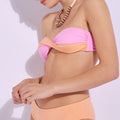 Top De Bikini Bandeau Twist - Melocotón