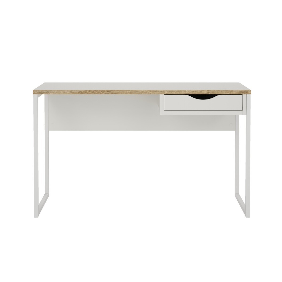 Function - Bureau 1 Tiroir Pieds Métal - Blanc