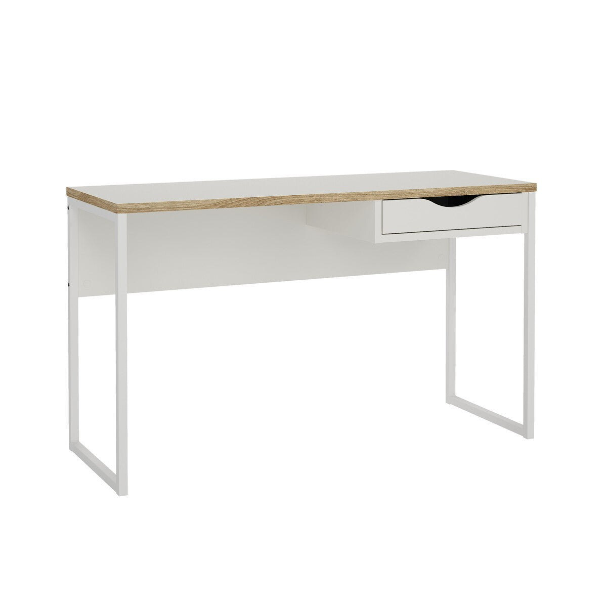 Function - Bureau 1 Tiroir Pieds Métal - Blanc