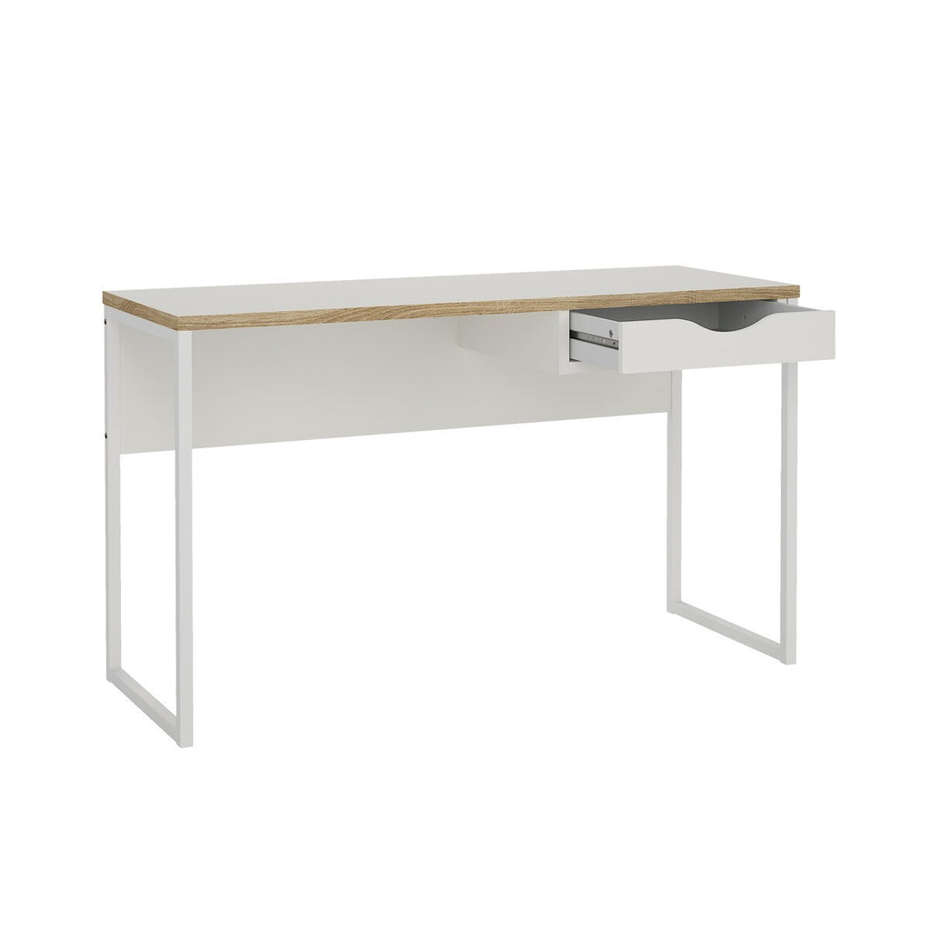 Function - Bureau 1 Tiroir Pieds Métal - Blanc