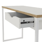 Function - Bureau 1 Tiroir Pieds Métal - Blanc