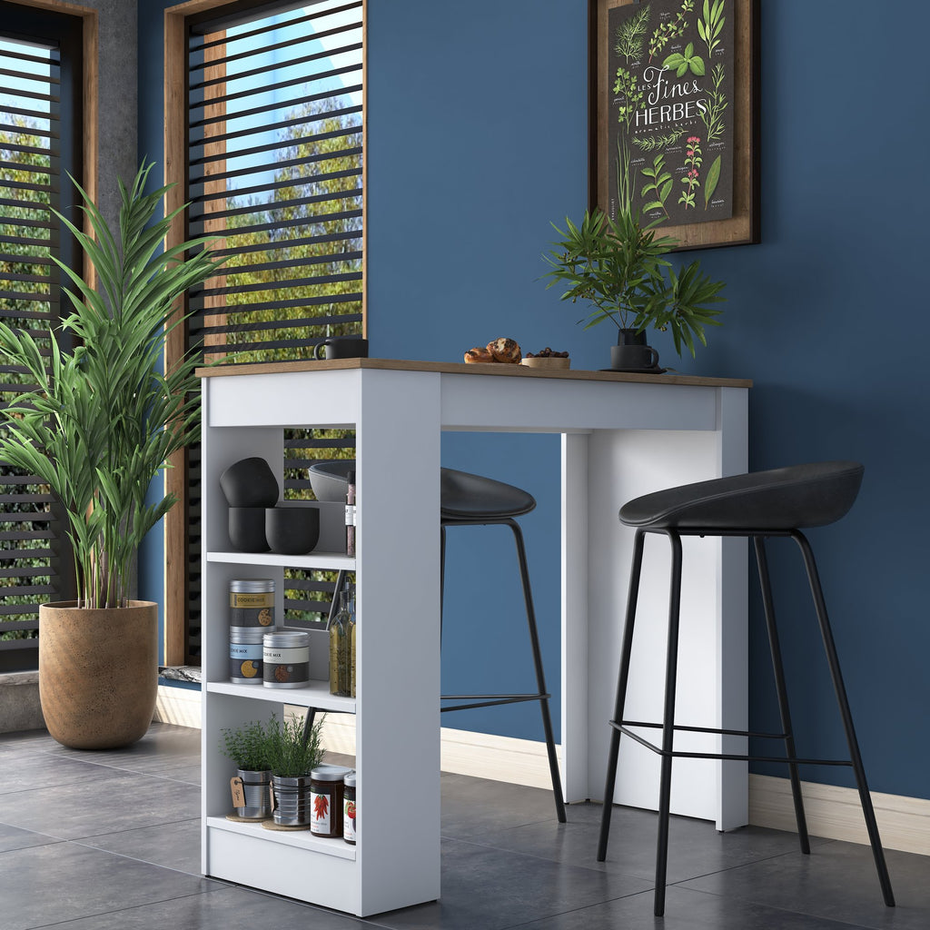 Tables De Cuisine Ja103 - Noyer / Blanc