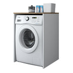 Meubles Lave-Linge Kd103 - Noyer / Blanc