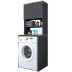 Meubles Lave-Linge Kd101 - Noyer / Anthracite