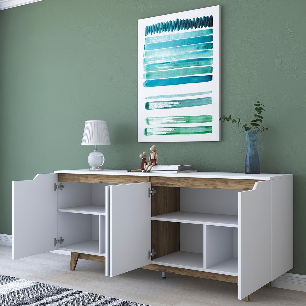 Consoles Gd102 - Blanc / Noyer