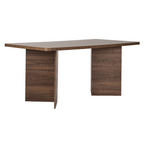 Loft - Table À Manger Avec Plateau Rectangulaire Et 2 Pieds - Noyer