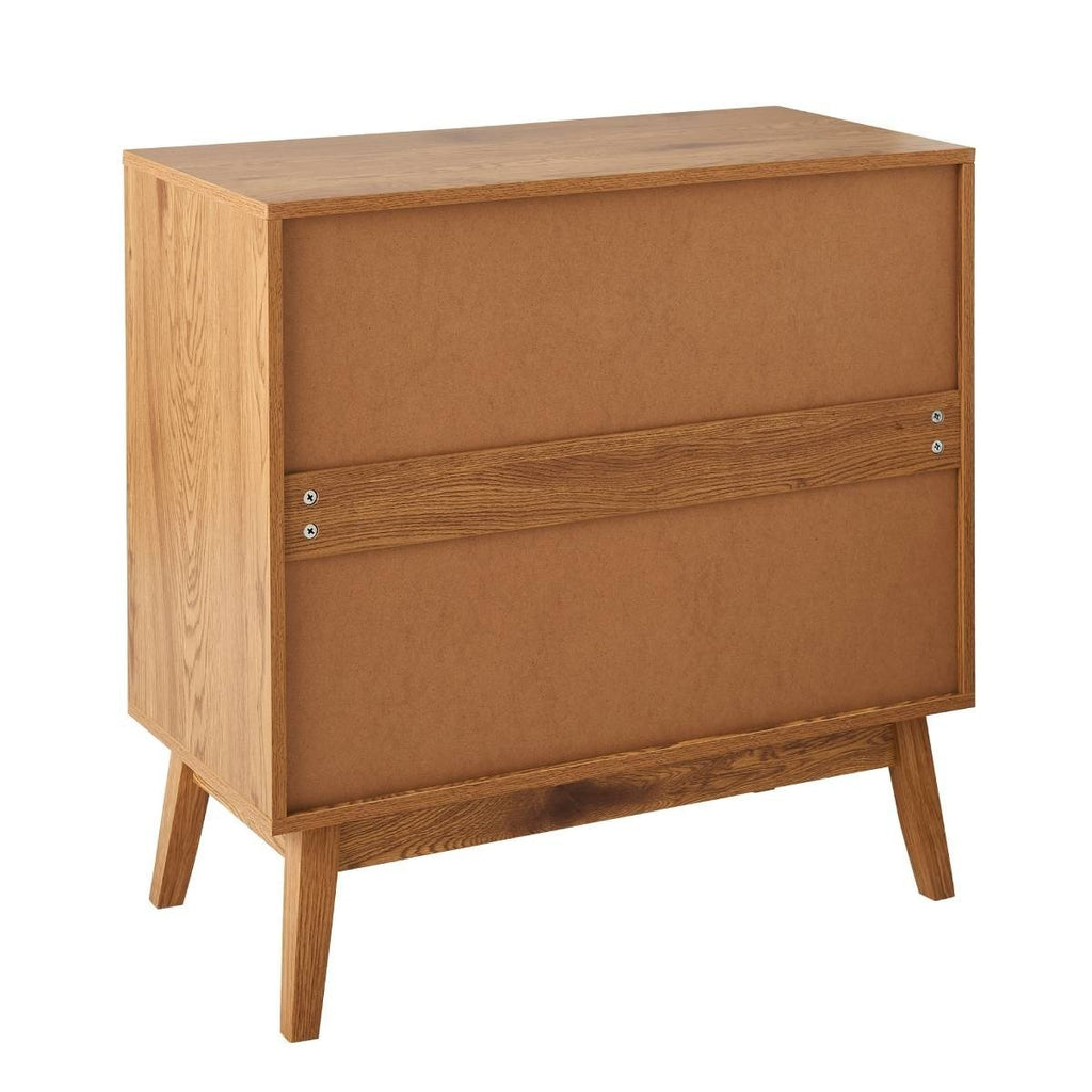 Alia - Commode 3 Tiroirs - Bois & Rotin