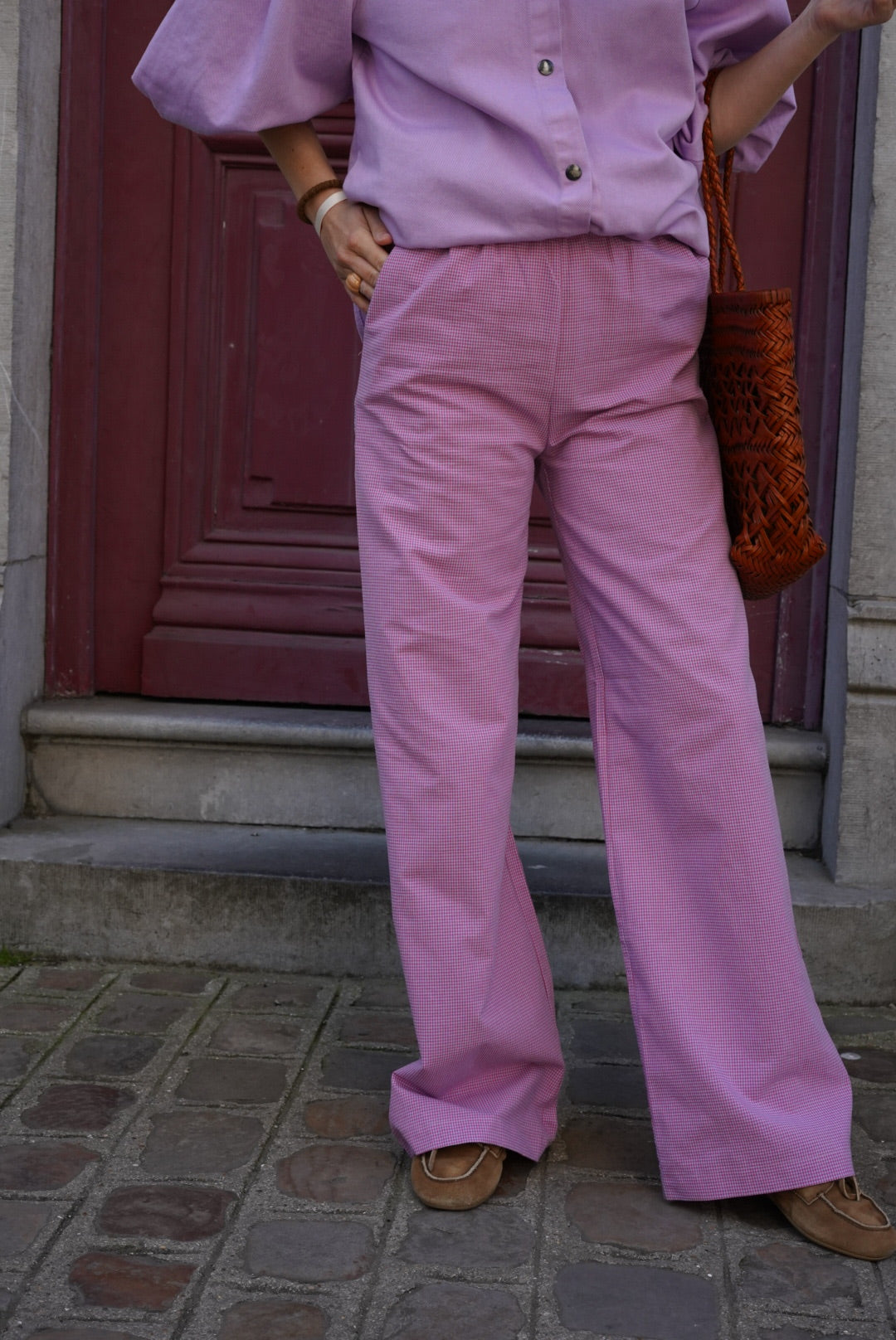 Pantalón Arthur Vichy Malva/Rosa
