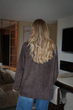 Trecy Suede Blazer - Chocolate