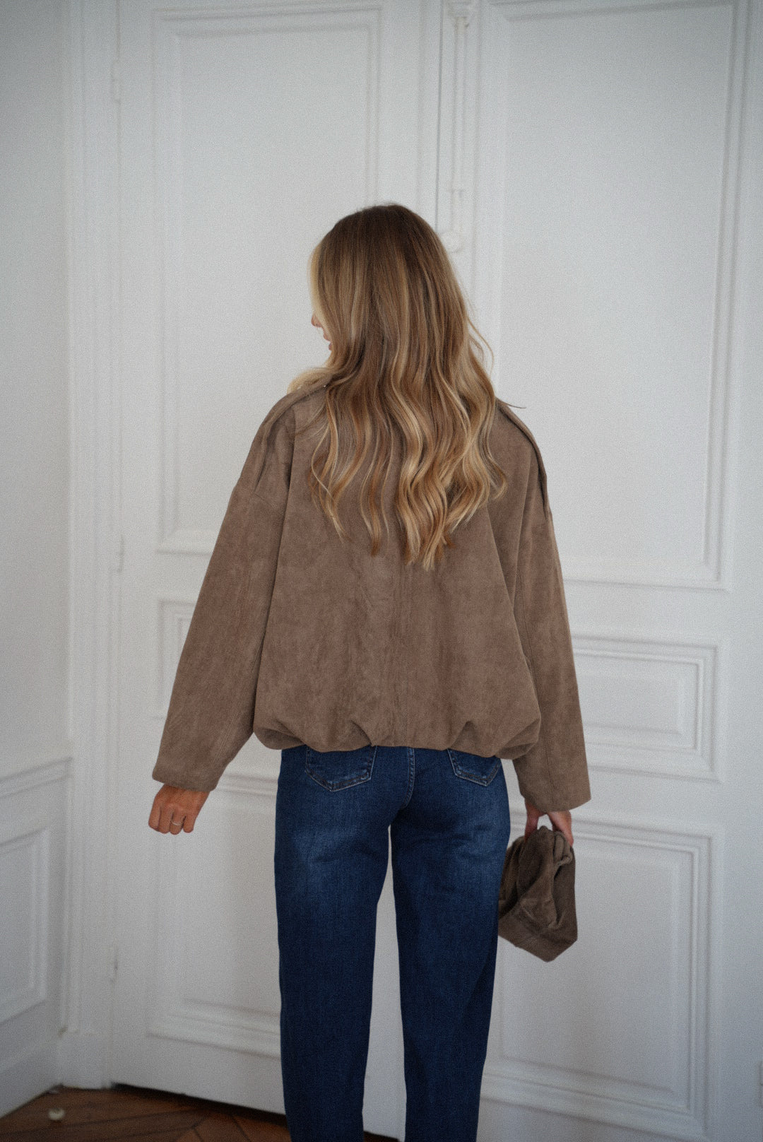 Veste Suédée Delfine - Taupe